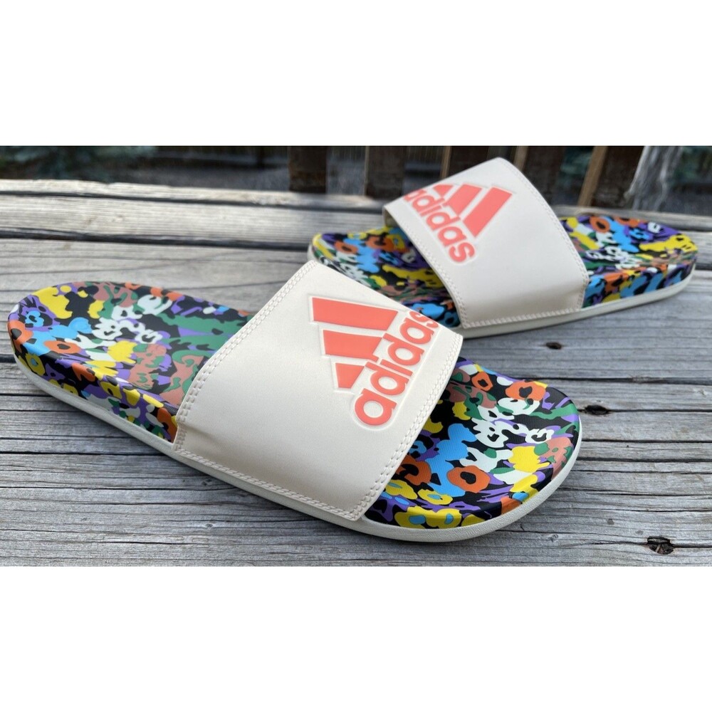 Adidas Adilette Comfort Slides Women's US 9 Sandals Farm Rio HQ7080